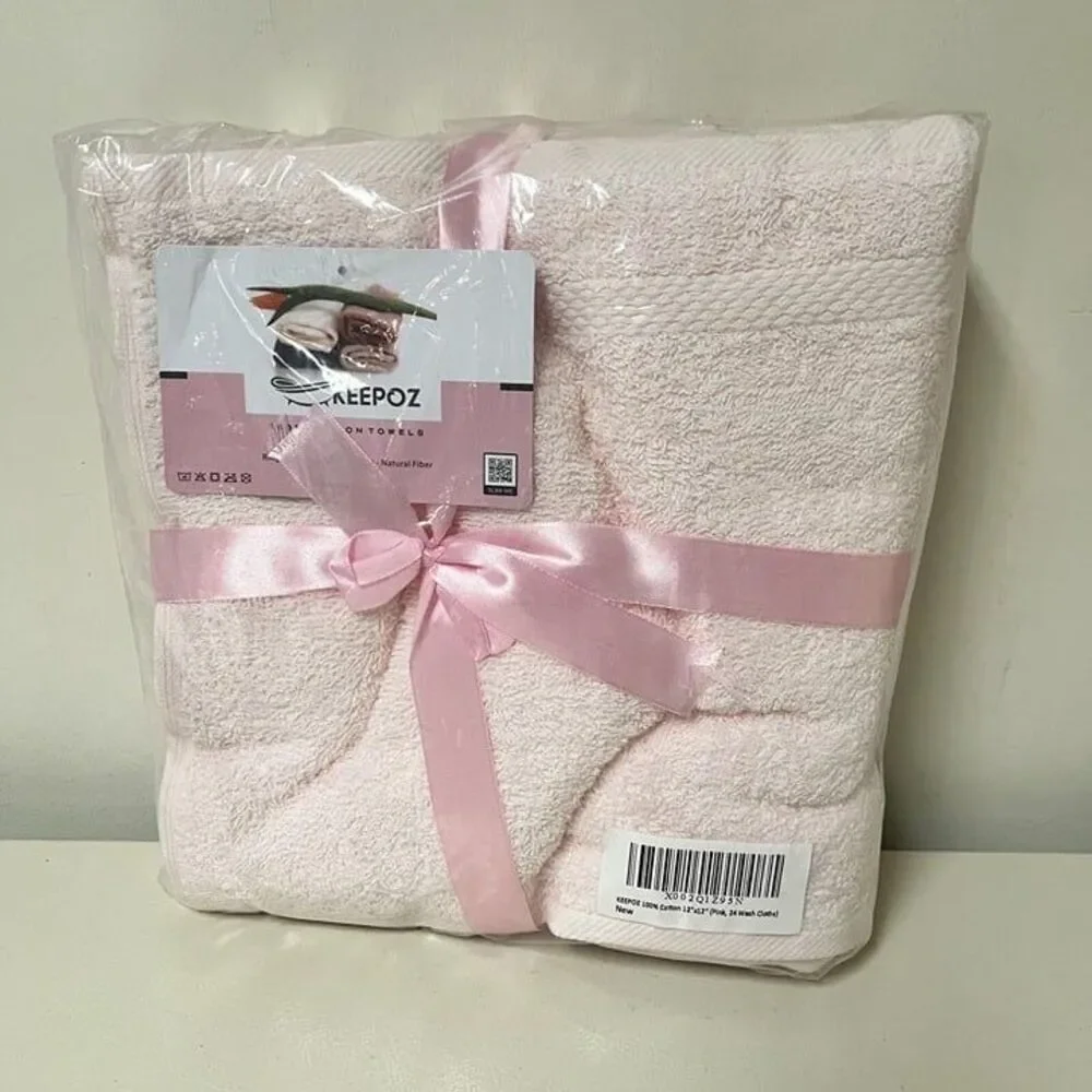 24 Pack WashCloths Set 12